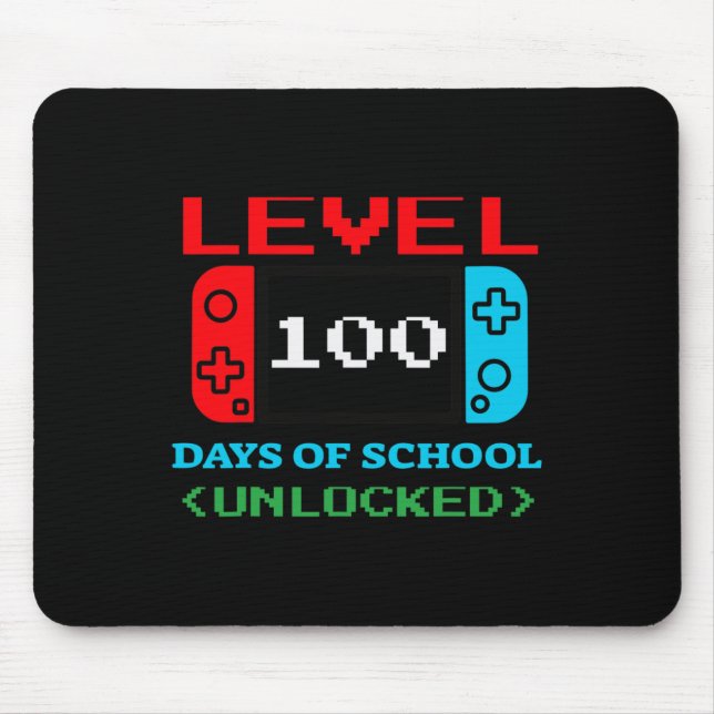 Tapis De Souris Niveau 100 Jours D'École Déverrouillé 3 (Devant)