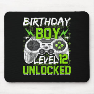 Tapis De Souris Niveau 12 Déverrouillé Gamer 12e Anniversaire Cade