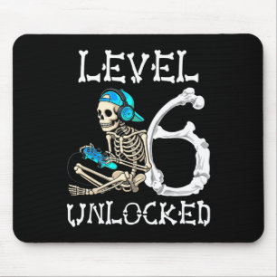 Tapis De Souris Niveau 6 Déverrouillé Squelette Gamme Vidéo Jeu 6e