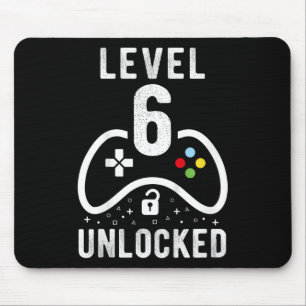 Tapis De Souris Niveau 6 Jeu vidéo déverrouillé 6e cadeau d'annive