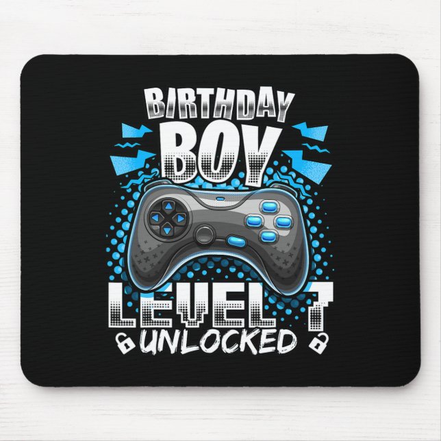 Tapis De Souris Niveau 7 Débloqué Jeu Vidéo 7ème Anniversaire Game (Devant)