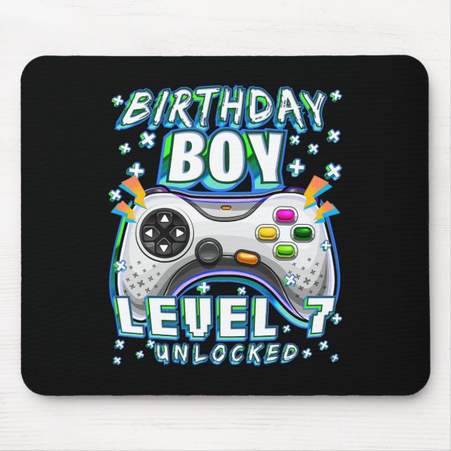 Tapis De Souris Niveau 7 Jeu vidéo déverrouillé 7e Jeu d'anniversa (Devant)