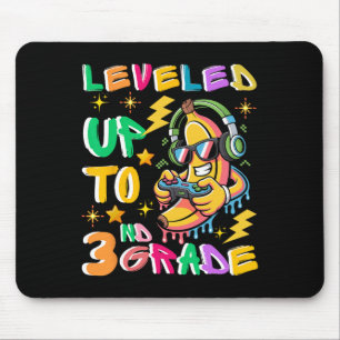 Tapis De Souris Niveau Atteint 3e Année Gamer Banane Retour à l'Éc