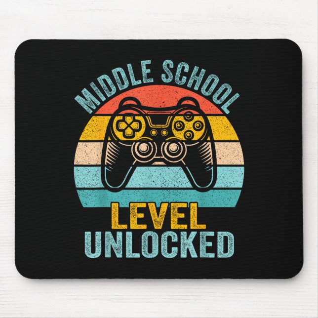 Tapis De Souris Niveau collège débloqué jeu vidéo rétro dos (Devant)