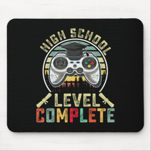 Tapis De Souris Niveau de l'école Complet Gamer School Graduation