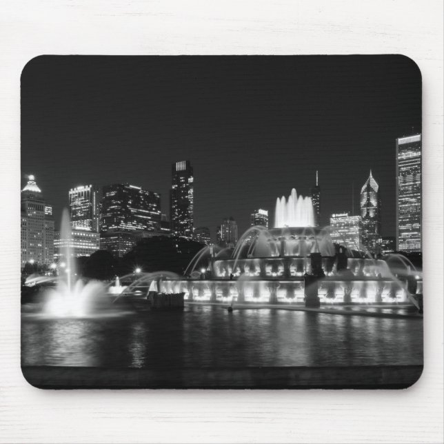 Tapis De Souris Niveaux de gris Grant Park Chicago (Devant)
