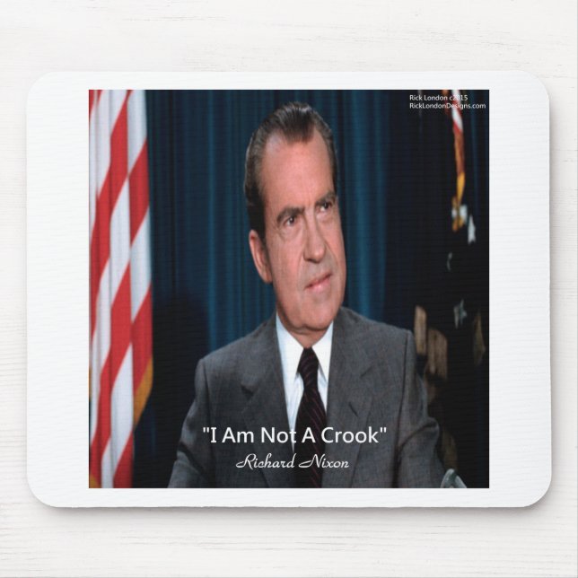 Tapis De Souris Nixon & Citation de Pas Un Escroc (Devant)
