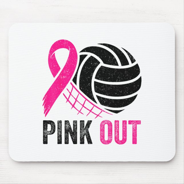 Tapis De Souris Nk Out Volleyball Breast Cancer Awareness Nk Ribbo (Devant)