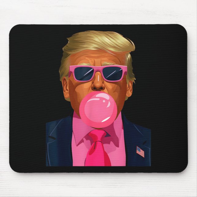 Tapis De Souris Nk Sungles Trump Bubble Gum 2024 Vote President Fu (Devant)
