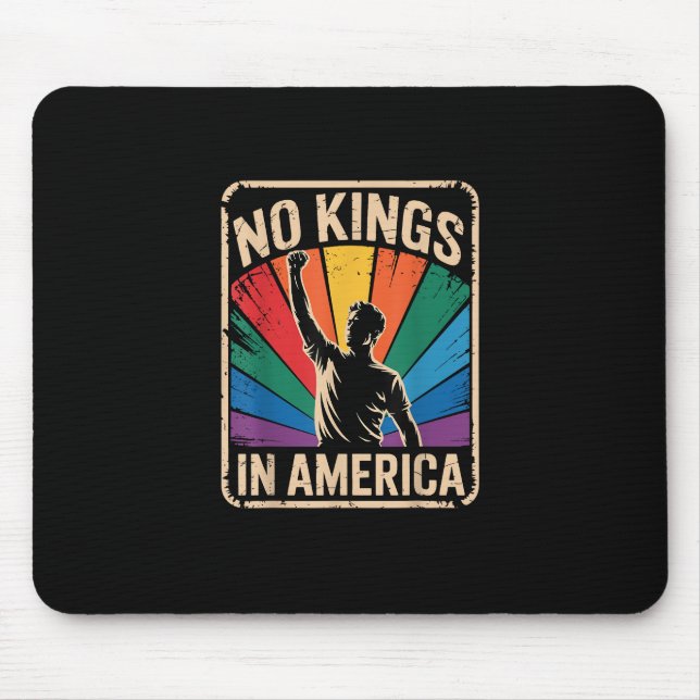 Tapis De Souris No Kings In America Since 1776 Patriotic Style (Devant)