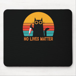 Tapis De Souris No Lives - Drôle Sticker Halloween Chat