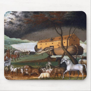 Tapis De Souris Noah's Ark - Painting by Edward Hicks - 1846