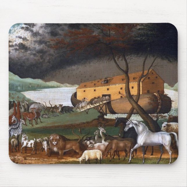 Tapis De Souris Noah's Ark - Painting by Edward Hicks - 1846 (Devant)