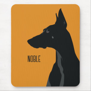 Tapis De Souris Noble noir Doberman
