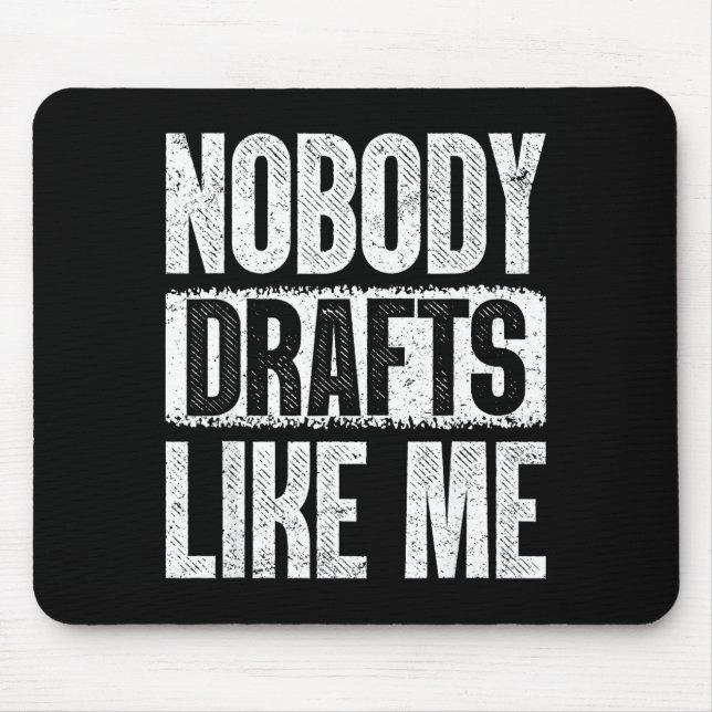 Tapis De Souris Nobody Drafts Like Me Fantasy Football Draft Day  (Devant)
