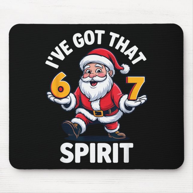 Tapis De Souris Noël 67 Drôle Xmas Six Sept Pull Ugly 6-7 (Devant)