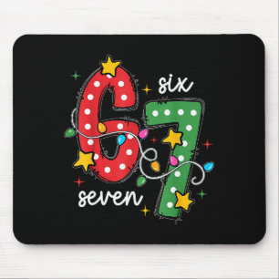 Tapis De Souris Noël 6 7 Six Sept Citation Drôle Mème Blague Xma