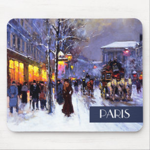 Tapis De Souris Noël à Paris. Cadeau de Noël