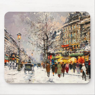 Tapis De Souris Noël à Paris. Cadeau de Noël
