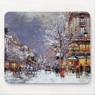 Tapis De Souris Noël à Paris. Cadeau de Noël