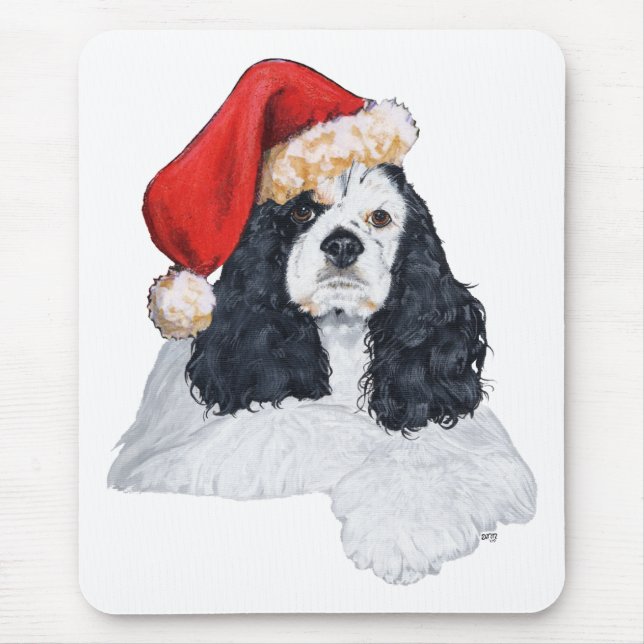 Tapis De Souris Noël American Cocker Spaniel (Devant)
