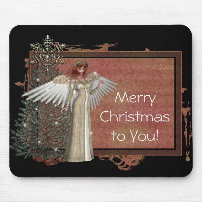 Tapis De Souris Noël Angel Design 1 Mousepad (Devant)