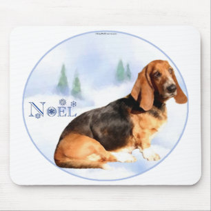 Tapis De Souris Noel Basset Hound Mousepad