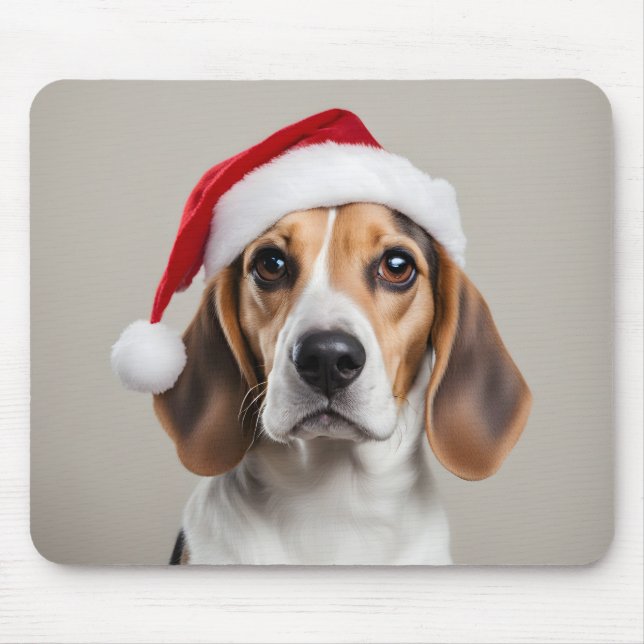 Tapis De Souris Noël beagle (Devant)