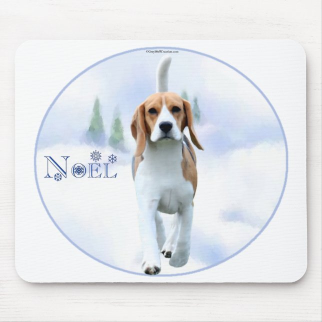 Tapis De Souris Noel Beagle Mousepad (Devant)