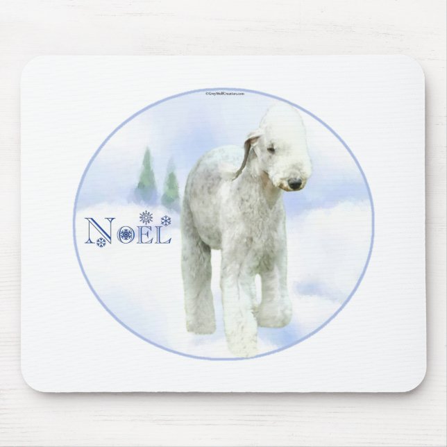 Tapis De Souris Noel Bedlington Terrier (Devant)