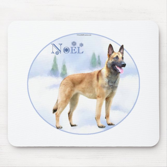 Tapis De Souris Noel Belge Malinois (Devant)