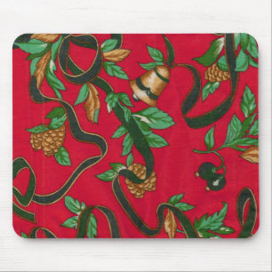 Tapis De Souris Noël Bells et cônes de pin