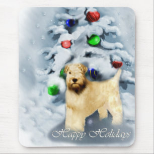 Tapis De Souris Noël blond comme les blés doucement enduit de