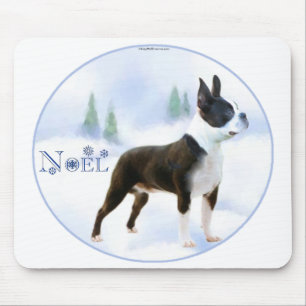 Tapis De Souris Noel Boston Terrier Mousepad