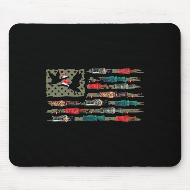 Tapis De Souris Noël Canard d'appel Drapeau Noël Mallard Canard de (Devant)