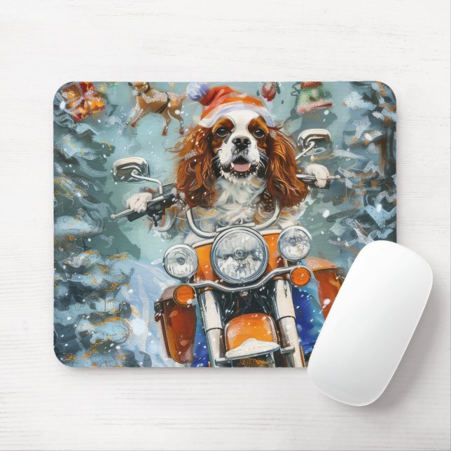 Tapis De Souris Noël Cavalier King Charles Spaniel (Avec souris)