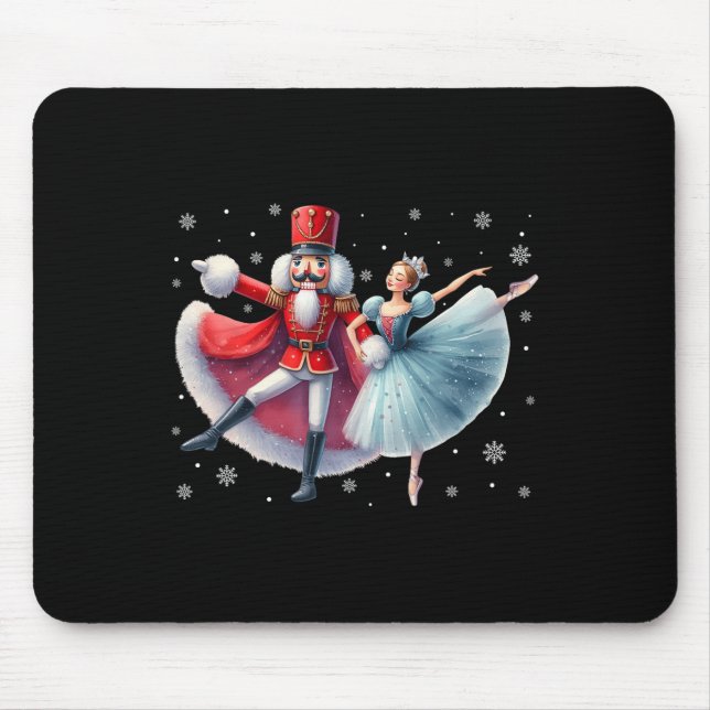 Tapis De Souris Noël Dancing Nutcracker Ballet Dance Femmes Ki (Devant)