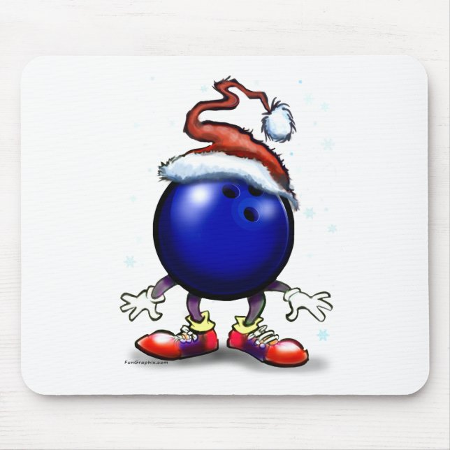 Tapis De Souris Noël de bowling (Devant)