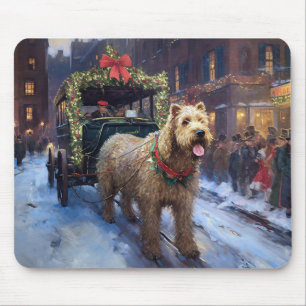 Tapis De Souris Noël de la saison festive du Terrier Wheaten