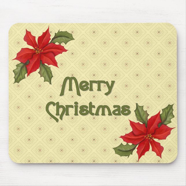 Tapis De Souris Noël de Poinsettia (Devant)