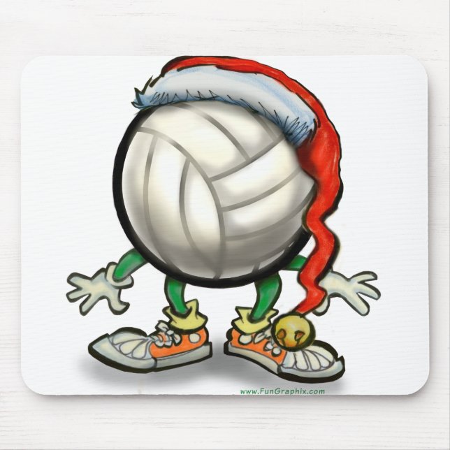 Tapis De Souris Noël de volley-ball (Devant)