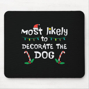 Tapis De Souris Noël Décorent Probablement Chien Xmas Famille Enfa