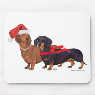 Tapis De Souris Noël des Dachshunds