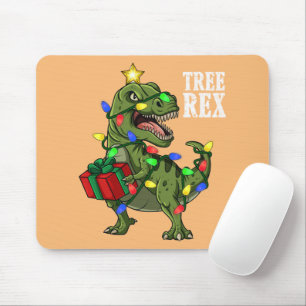 Tapis De Souris Noël Dinosaure Arbre Rex Garçons Filles Enfants No