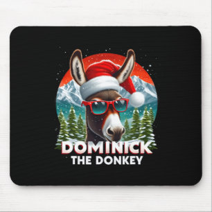 Tapis De Souris Noël Dominick l'âne de Noël Xmas Donke