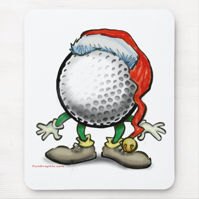 Tapis De Souris Noël du golf (Devant)