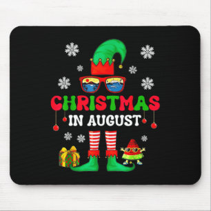 Tapis De Souris Noël En Août Drôle Elfe Pour Été Noël Hommes