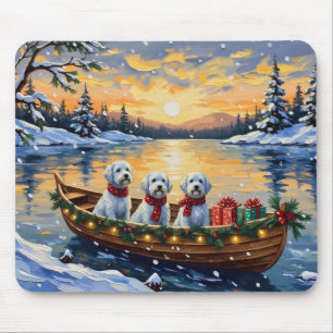 Tapis De Souris Noël en bateau maltais pour les fêtes
