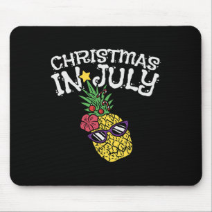 Tapis De Souris Noël en Juillet Ananas Drôle d'Été Tropical