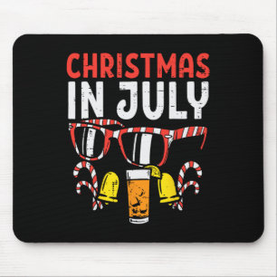 Tapis De Souris Noël En Juillet Boisson Célibataires D'été Xmas Ho